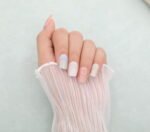 KL00024 Dreamy interweaving of powder blue and gold lines - Image 3